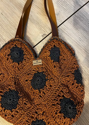 Bohem Tarzı Kahverengi Nakışlı Kadın Çantası - Görsel 2