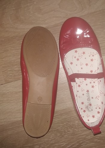 Kız Çocuk Parlak Kırmızı Tokalı Babet - Görsel 2