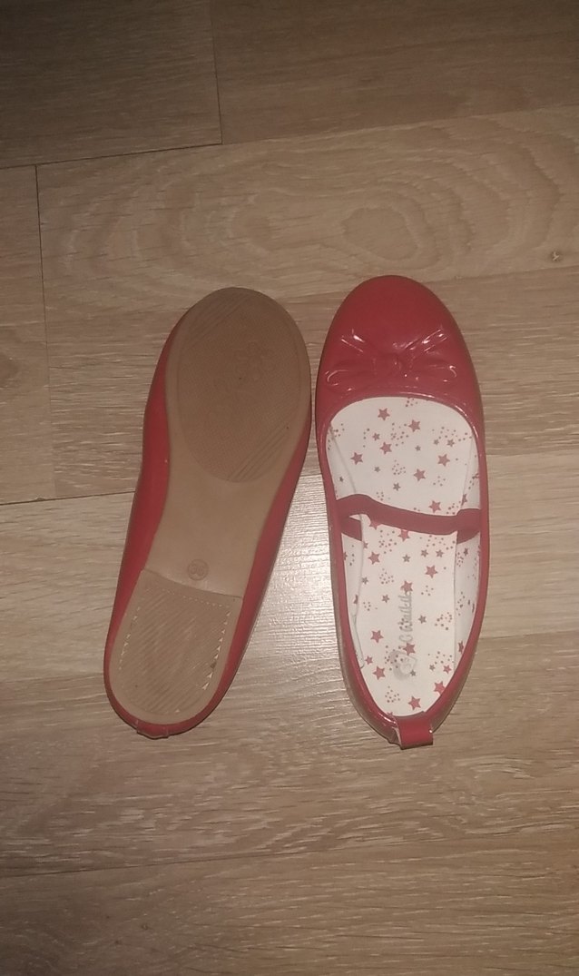 Kız Çocuk Parlak Kırmızı Tokalı Babet - Görsel 3