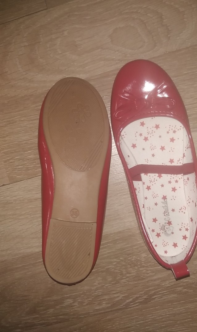 Kız Çocuk Parlak Kırmızı Tokalı Babet - Görsel 2