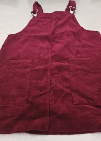 Bordo Kadın Midi Kısa Tulum - Görsel 2