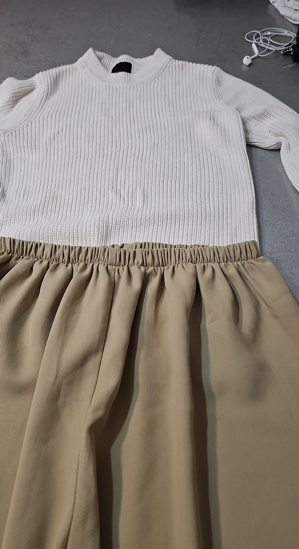 Bej Pilili Kadın Kumaş Pantolon - Görsel 2