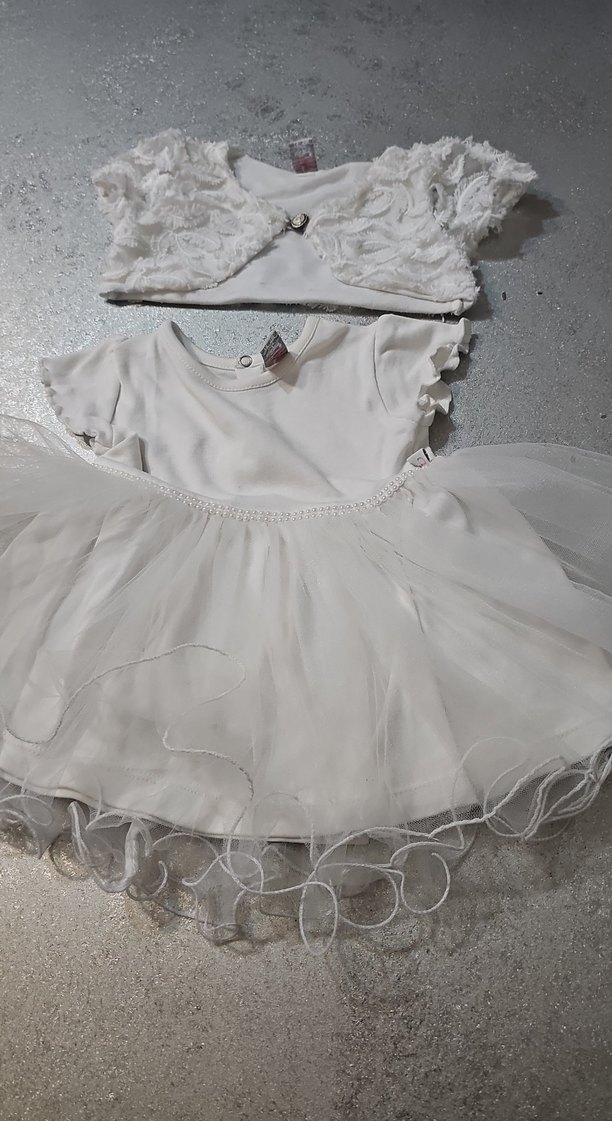 Kız Çocuk Beyaz Dantel Detaylı Bohem Elbise - Görsel 2