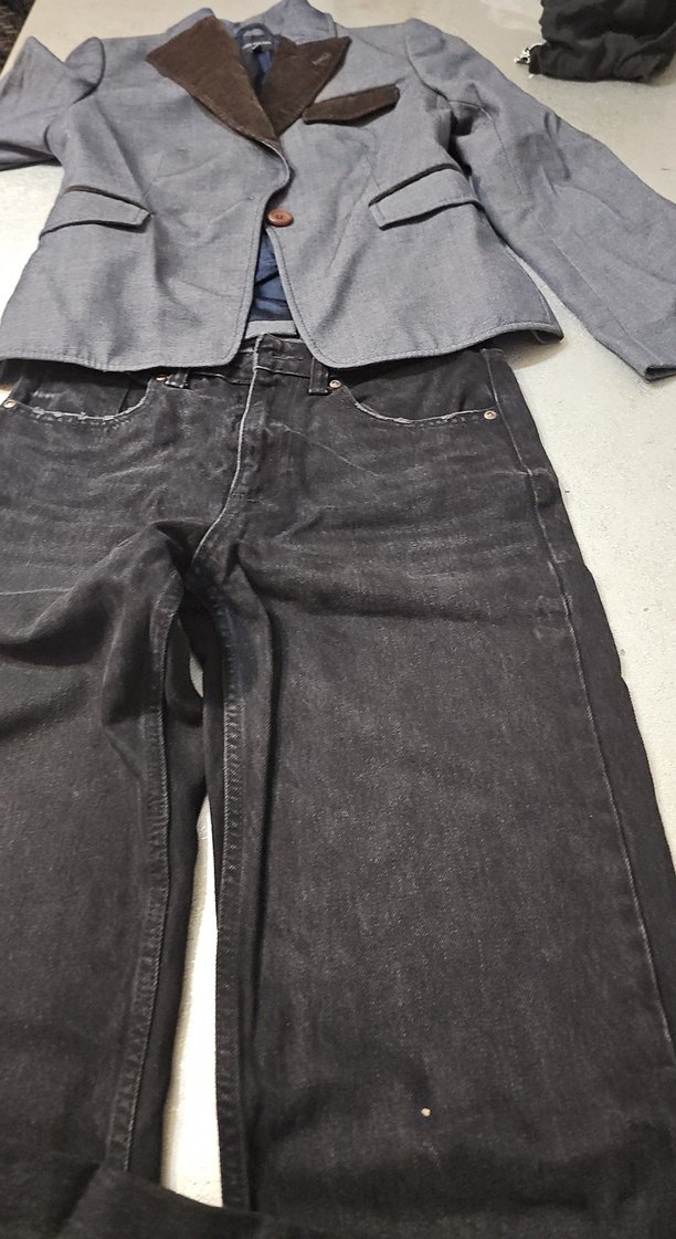 Gri Regular Fit Midi Kot Pantolon - Görsel 2