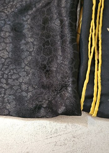 Siyah Vintage Kadın İpek Şal - Görsel 3