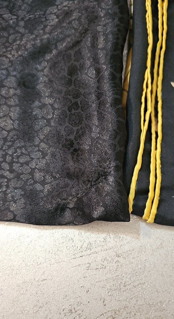 Siyah Vintage Kadın İpek Şal - Görsel 3