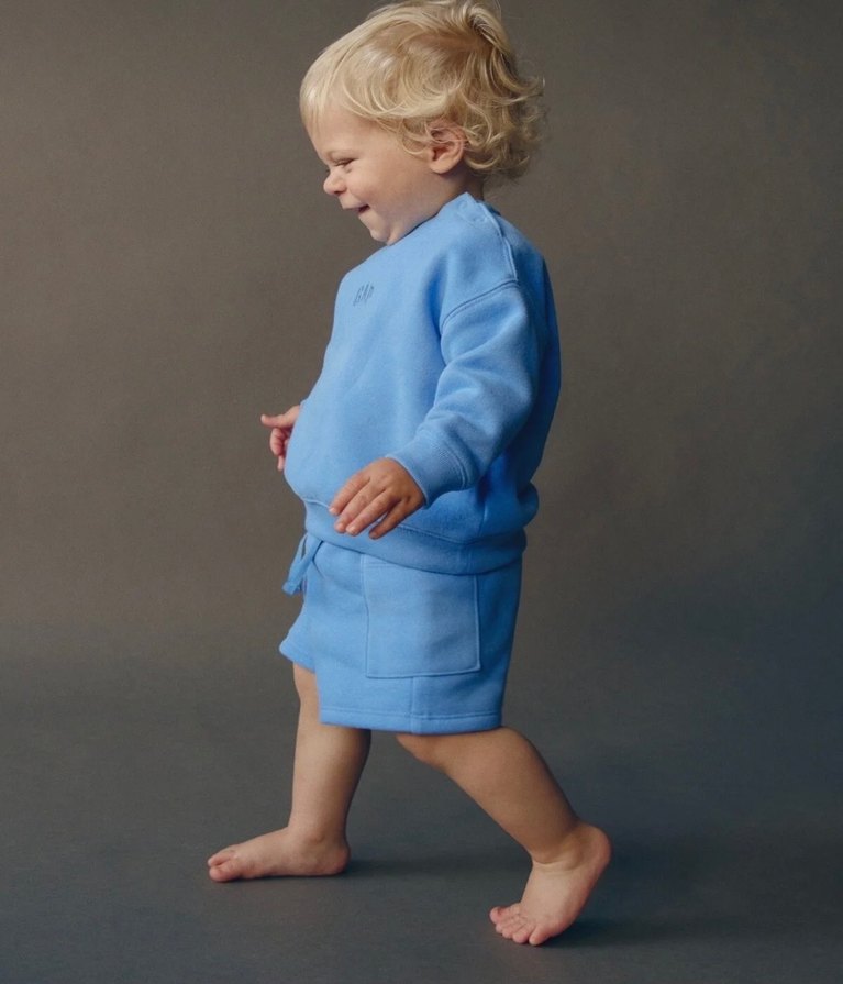 Mavi Bebek Takım GAP Nakışlı 3-6 ay - Görsel 2