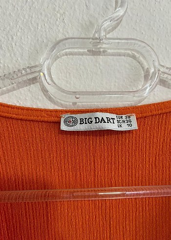 Kolsuz V Yakalı Turuncu Uzun tulum - Görsel 4