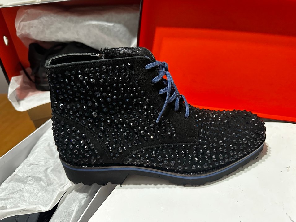 Mavi Parlak TaşlıÇok Şık  Erkek Bot 40 Numara - Görsel 5