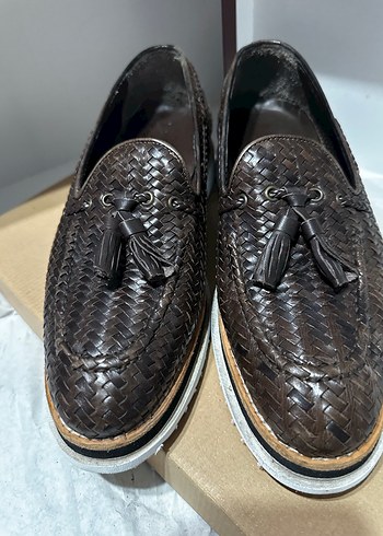 Kahverengi ÇOK ŞIK Deri Erkek Klasik Örgülü Püsküllü Ayakkabı 40 - Görsel 7