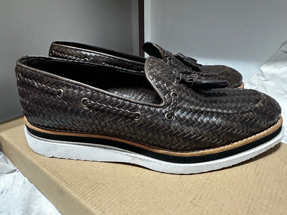 Kahverengi ÇOK ŞIK Deri Erkek Klasik Örgülü Püsküllü Ayakkabı 40 - Görsel 5