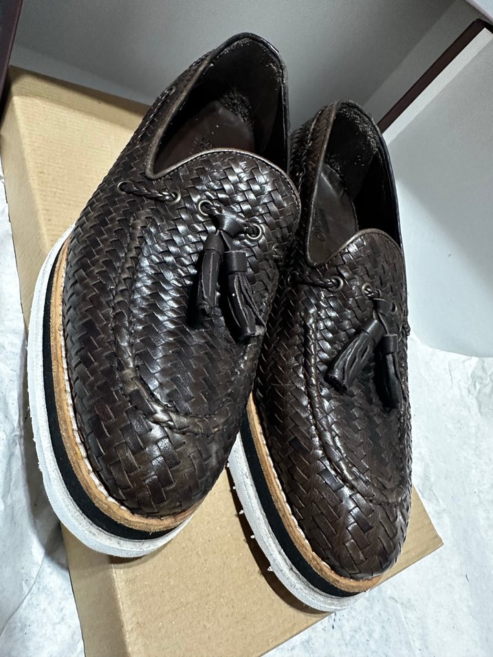 Kahverengi ÇOK ŞIK Deri Erkek Klasik Örgülü Püsküllü Ayakkabı 40 - Görsel 2