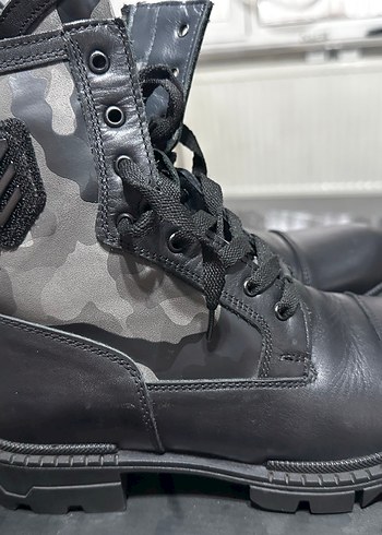 Siyah Kamuflaj Desenli Erkek Biker Bot 40 Numara - Görsel 2