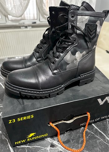 Siyah Kamuflaj Desenli Erkek Biker Bot 40 Numara - Görsel 6