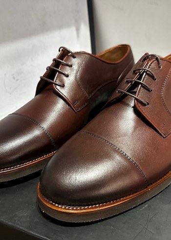 Klasik Erkek Kahverengi 41 Numara Deri Ayakkabı - Görsel 2