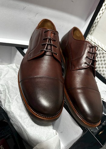 Klasik Erkek Kahverengi 41 Numara Deri Ayakkabı - Görsel 3