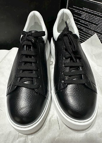 Siyah Gri Bağcıklı Erkek Spor Ayakkabı - Görsel 5