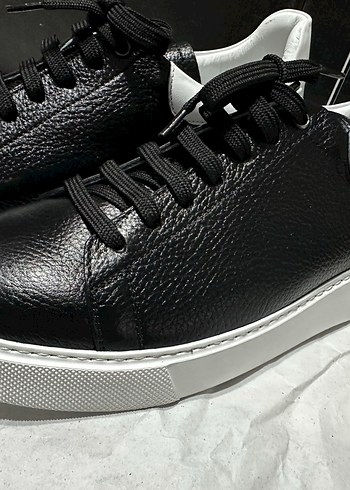 Siyah Gri Bağcıklı Erkek Spor Ayakkabı - Görsel 3