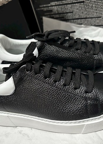 Siyah Gri Bağcıklı Erkek Spor Ayakkabı - Görsel 2