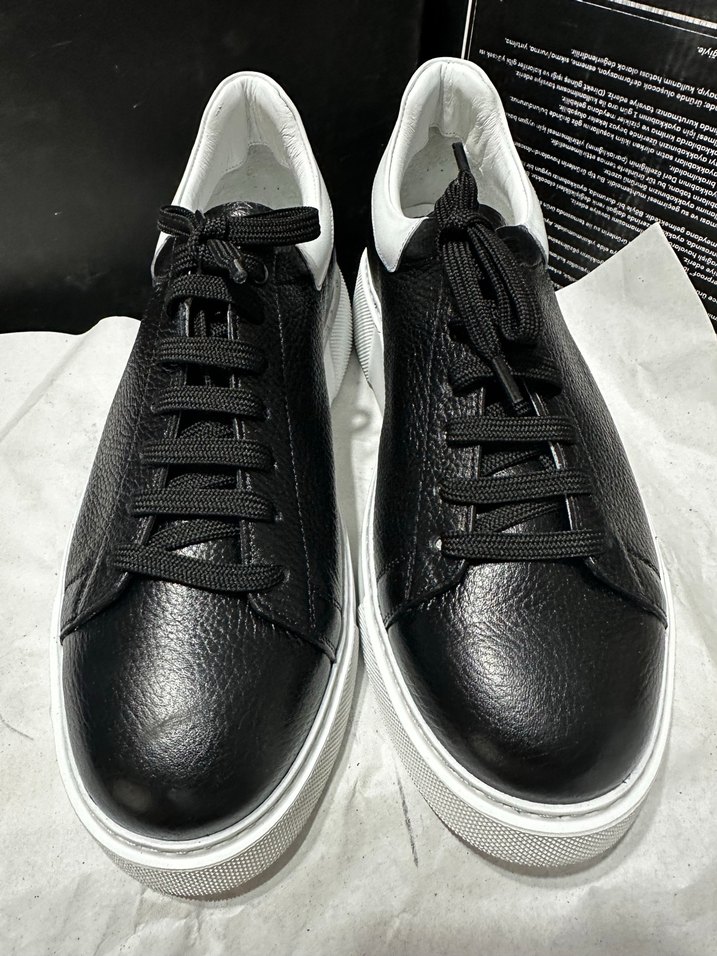 Siyah Gri Bağcıklı Erkek Spor Ayakkabı - Görsel 5