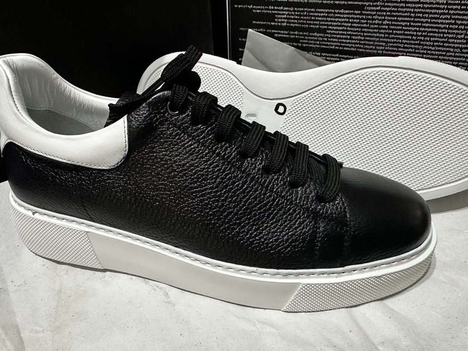 Siyah Gri Bağcıklı Erkek Spor Ayakkabı - Görsel 4