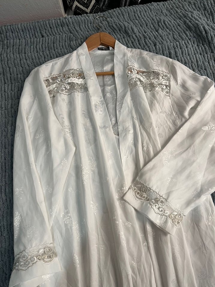 Nakışlı Uzun Bohem Kadın Sabahlık 2 li - Görsel 2