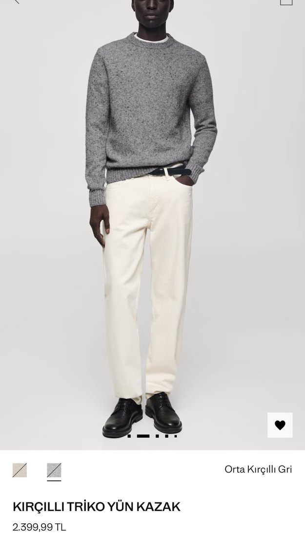 Mango itailan yün unisex kazak - Görsel 3