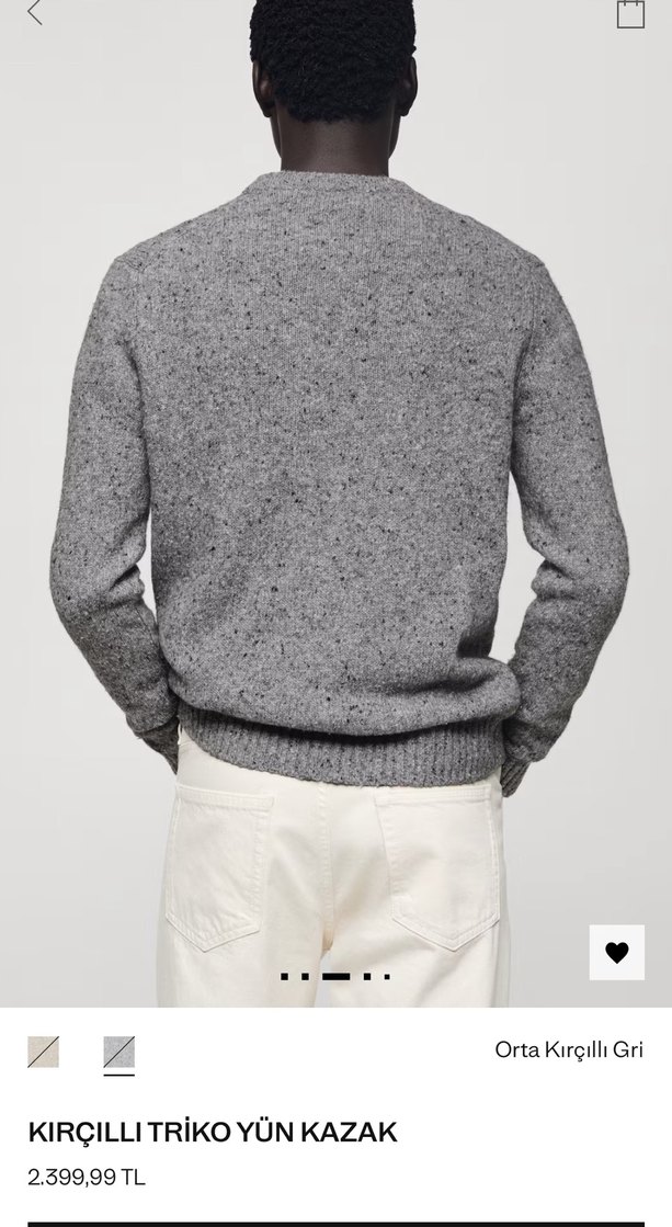 Mango itailan yün unisex kazak - Görsel 2