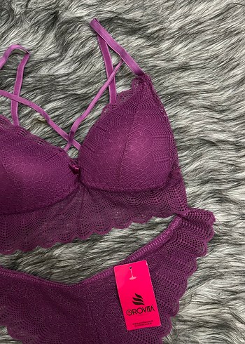 Mor Dantelli Sütyen - Görsel 3