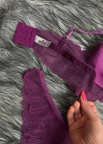 Mor Dantelli Sütyen - Görsel 4