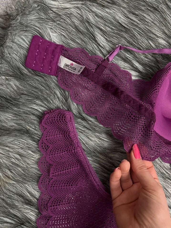 Mor Dantelli Sütyen - Görsel 4