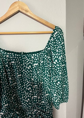 Zara Pileli Puantiyeli Mini Elbise - Görsel 5