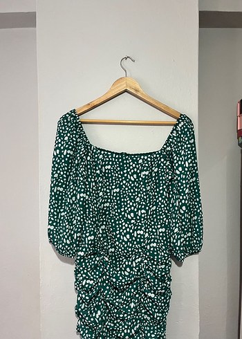 Zara Pileli Puantiyeli Mini Elbise - Görsel 3