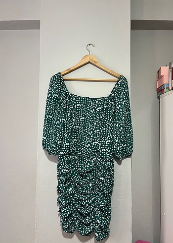 Zara Pileli Puantiyeli Mini Elbise - Görsel 2