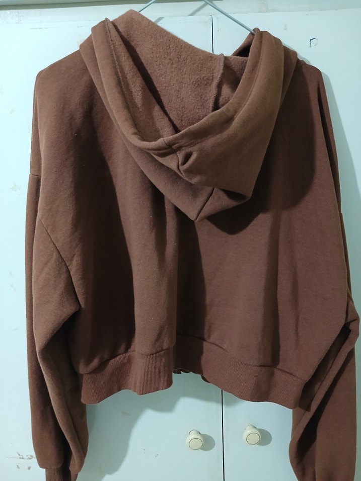 Kahverengi Fermuarlı Kadın Sweatshirt - Görsel 3