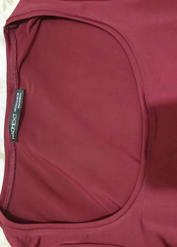 Bordo Uzun Kollu kayik/kare yakaKadın Bluz - Görsel 4