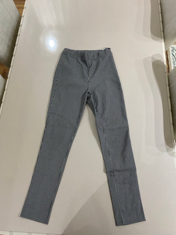 Gri Midi Pilili Kadın Kumaş Pantolon - Görsel 2