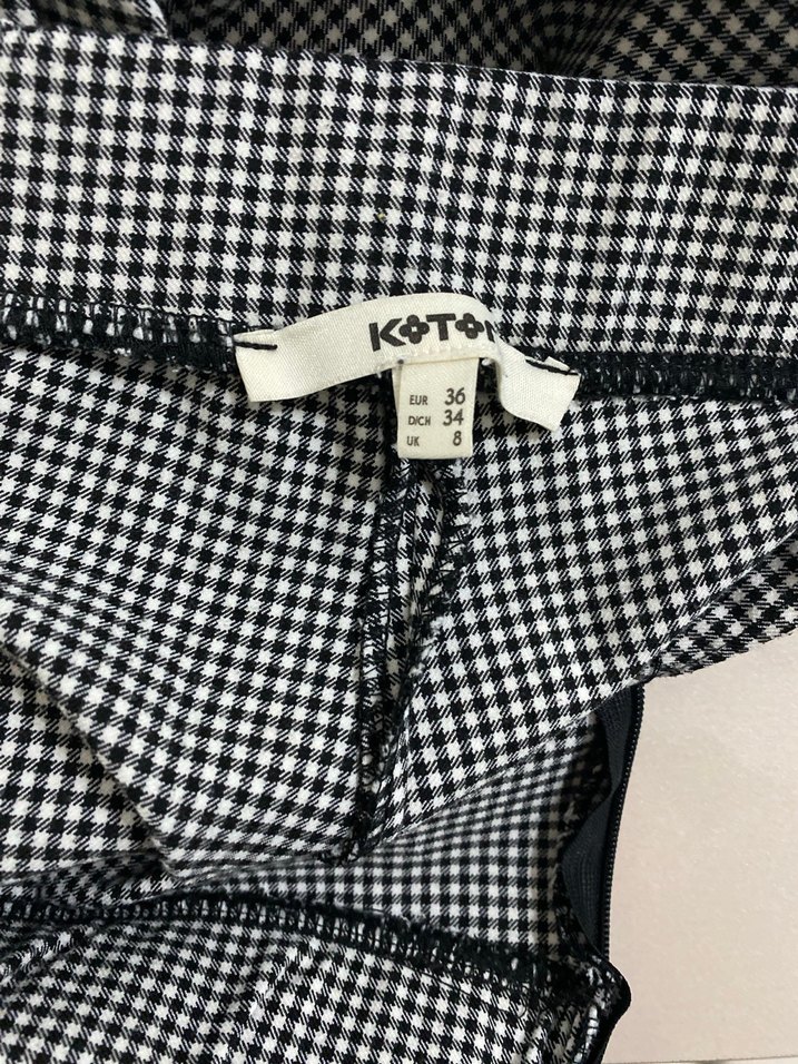 Gri Midi Pilili Kadın Kumaş Pantolon - Görsel 5