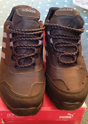 Siyah Gri Erkek Spor Ayakkabı Bağcıkları - Görsel 4