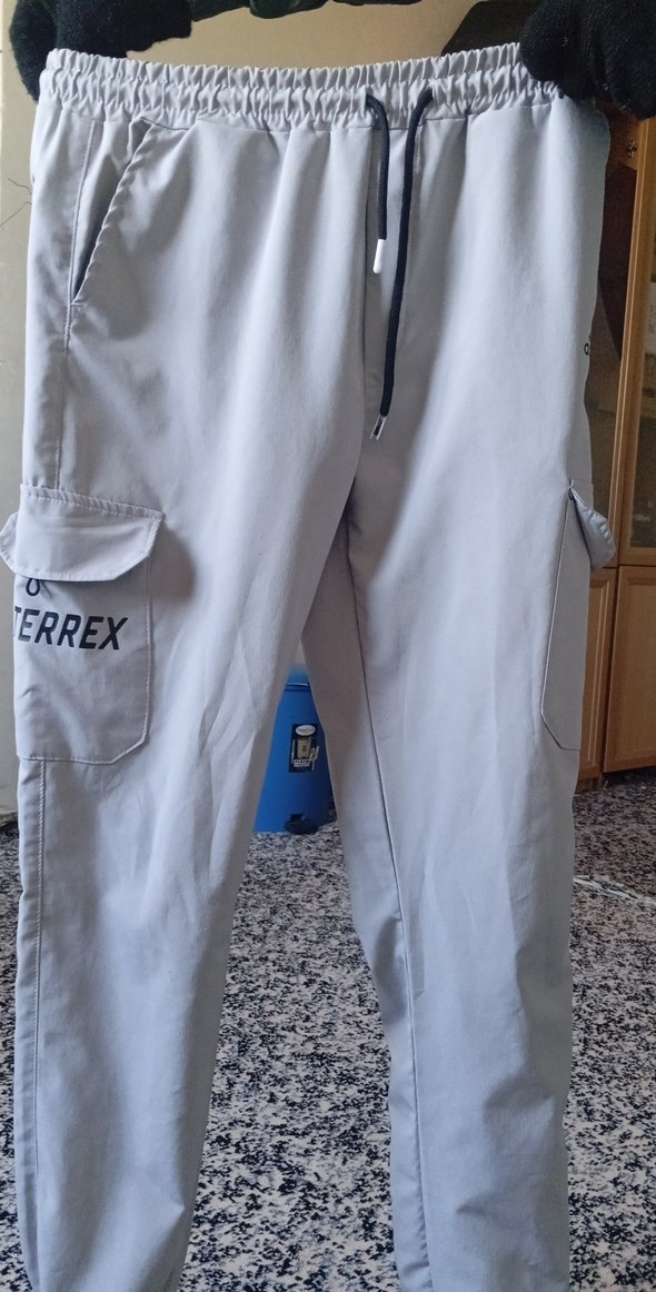 Erkek Gri Beyaz Fermuarlı V Yakalı Pijama - Görsel 4