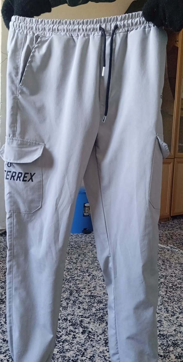 Erkek Gri Beyaz Fermuarlı V Yakalı Pijama - Görsel 3