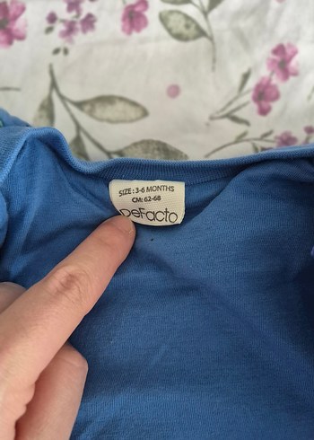 Defacto Renkli Baskılı Mavi Bebek Tulumu - Görsel 2