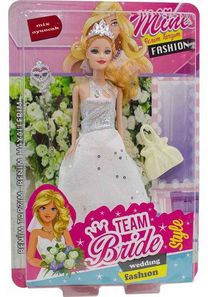 Beyaz Gelinlikli Moda Bebek - Görsel 2