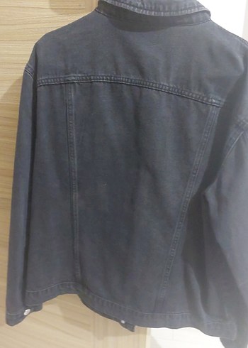 Siyah Düğmeli Kadın Denim Ceket - Görsel 2
