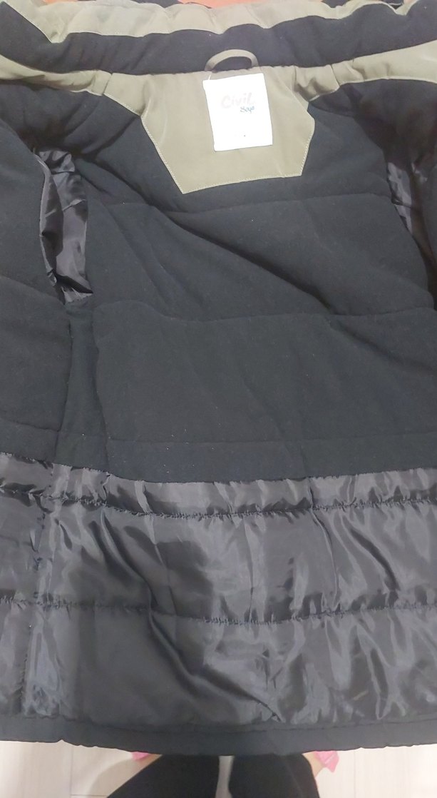 Gri Kamuflaj Desenli Streetwear Erkek Mont - Görsel 3