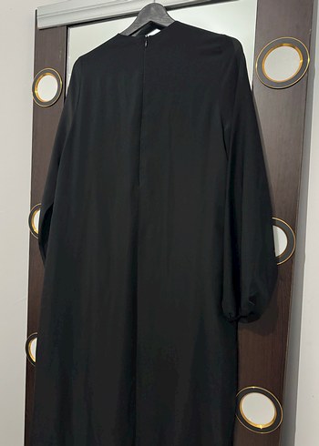 Siyah Pliseli Uzun Kollu Elbise - Görsel 3