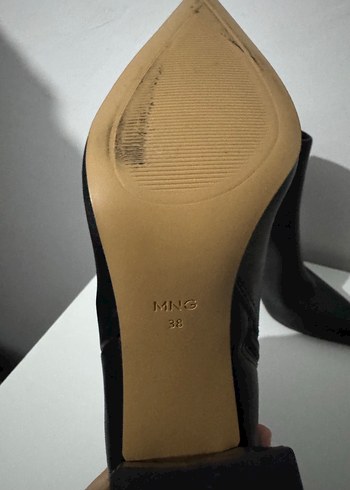 Siyah Deri İnce Topuklu Kadın Bot - Görsel 3