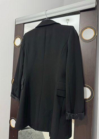 Düğmeli Siyah Kadın Blazer Ceket - Görsel 2