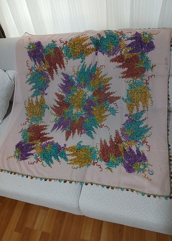 Dantel Detaylı Bohem Çok Renkli Kadın yazması - Görsel 4