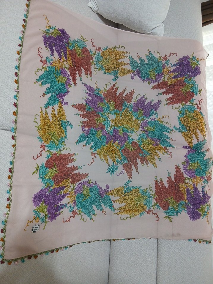 Dantel Detaylı Bohem Çok Renkli Kadın yazması - Görsel 2